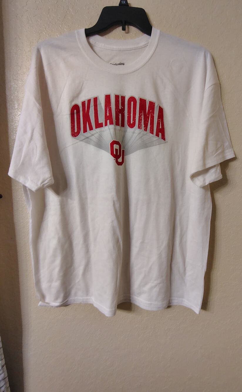 Oklahoma Sooners White Graphic T-Shirt Size 2XL